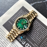 VIP NEW 2024 / ORGINAL FACTORY BEST 1:1 / ROLEX DAYDATE 36MM BỌC VÀNG 18K 6UM CORE ETA 2836-2