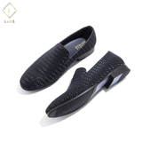 Giày lười xanh họa tiết YB273-135
