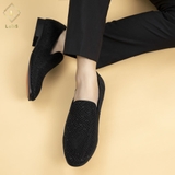 Giày lười đen họa tiết R273-91