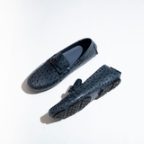 Giày lười nam họa tiết nổ màu xanh 6684-1A-X