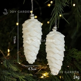 Set 2 Trái Thông Trắng/2PCS White Xmas Pinecone