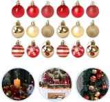 Set 50 Châu 40mm/Tông đỏ vàng [50pcs Christmas Ball Ornaments 40mm/Red and Gold]