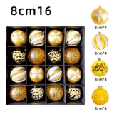 Set 16 Châu 80mm [16pcs Christmas Ball Ornaments 80mm]