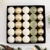 Set 25 châu 60mm Tông Trắng Vàng Gold