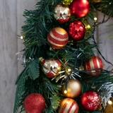 Set 50 Châu 40mm/Tông đỏ vàng [50pcs Christmas Ball Ornaments 40mm/Red and Gold]