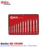 Bộ cờ lê hai đầu tròng hệ mét 13 chiếc hệ mét Genius DE-7213M