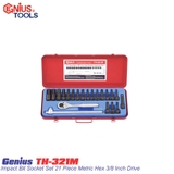 Bộ đầu tuýp 3/8 inch 21 chi tiết Genius TH-321M