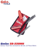 Bộ mũi vặn vít lục giác hệ mét 20 chi tiết Genius SB-220MH