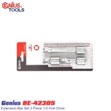 Bộ thanh nối dài đầu ½ inch 3 chi tiết Genius BE-42305