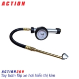Đồng hồ đo áp suất và bơm lốp Action 309