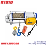 Máy tời điện Kyoto 1250/2500kg cáp dài 60 mét, 220V HHTV250060