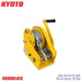 Tời quay tay mini Kyoto tự hãm 1800LBS, 15 mét cáp
