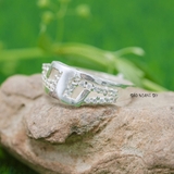 Nhẫn Bạc Nữ Trơn Đính Đá Sang Trọng N2408260014