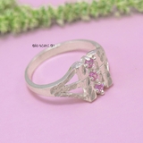 Nhẫn Bạc Nữ Trơn Thiết Kế Đính Đá N2408260055