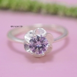 Nhẫn Bạc Nữ Hình Bông Hoa Đính Đá Sang Trọng  N2409020011