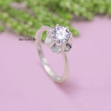 Nhẫn Bạc Nữ Hình Bông Hoa Đính Đá Sang Trọng  N2409020011