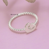 Nhẫn Bạc Nữ Teen Xoắn Hình Trăng Sao N2408280075