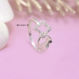 Nhẫn Bạc Nữ Trơn Thiết Kế Đính Đá Cách Điệu N2408260022