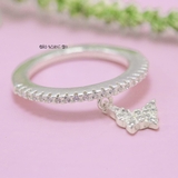 Nhẫn Bạc Nữ Trơn Thiết Kế Đính Đá N2408260063
