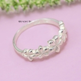 Nhẫn Bạc Nữ Hình Dải Hoa Xinh Xắn N2409130005