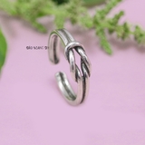 Nhẫn Bạc Nữ Teen Mẫu Nhẫn Mở Hình Nút Thắt N2408280071
