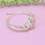 Nhẫn Bạc Nữ Trơn Thiết Kế Đính Đá N2408260060