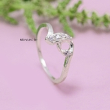 Nhẫn Bạc Nữ Trơn Thiết Kế Đính Đá N2408260060