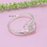 Nhẫn Bạc Nữ Trơn Thiết Kế Đính Đá N2408260017