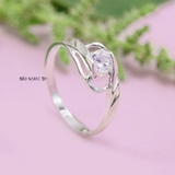 Nhẫn Bạc Nữ Trơn Thiết Kế Đính Đá N2408260017