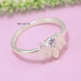 Nhẫn Bạc Nữ Trơn Hình Vương Miện Đính Đá N2408250059