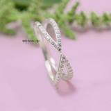 Nhẫn Bạc Nữ Teen Mẫu Nhẫn Mở Đính Đá N2408280024