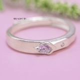 Nhẫn Bạc Cặp Đôi Nam Nữ Đính Đá N2408290024