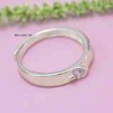 Nhẫn Bạc Cặp Đôi Nam Nữ Đính Đá N2408290024