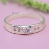 Nhẫn Bạc Cặp Đôi Nam Nữ Đính Đá N2408290001