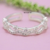 Nhẫn Bạc Nữ Teen Mẫu Nhẫn Mở Đính Đá N2408270021