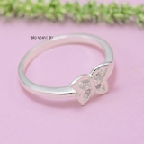 Nhẫn Bạc Nữ Trơn Hình Cánh Bướm Đính Đá N2408250064