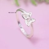 Nhẫn Bạc Nữ Trơn Hình Cánh Bướm Đính Đá N2408250064