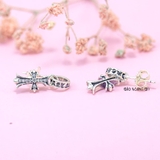 Bông Tai Bạc Nữ Kiểu Nụ S925 Hình Thánh Giá Đính Đá Đẹp H2410240048