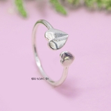 Nhẫn Bạc Nữ Teen Mẫu Nhẫn Mở Hình Trái Tim N2408280026