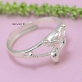 Nhẫn Bạc Nữ Thiết Kế Hình Hồ Ly Free Size N2409020058