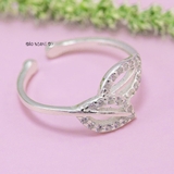 Nhẫn Bạc Nữ Teen Hình Chiếc Lá Đính Đá N2408280018