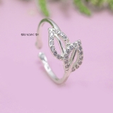 Nhẫn Bạc Nữ Teen Hình Chiếc Lá Đính Đá N2408280018