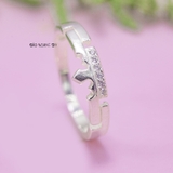Nhẫn Bạc Cặp Đôi Nam Nữ Đính Đá N2408300007