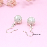 Khuyên Tai Bạc Nữ S990 Quả Cầu Công Nghệ Phay Sáng Đẹp H2410240053
