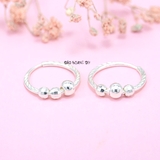 Bông Tai Bạc Nữ Kiểu Khong Tròn Đơn Giản Xinh Xắn H2410250032