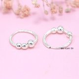 Bông Tai Bạc Nữ Kiểu Khong Tròn Đơn Giản Xinh Xắn H2410250032