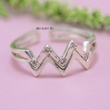 Nhẫn Bạc Nữ Teen Mẫu Nhẫn Mở Đính Đá N2408280072