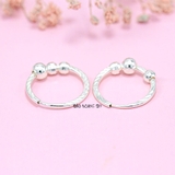 Bông Tai Bạc Nữ Kiểu Khong Tròn Đơn Giản Xinh Xắn H2410250032