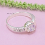 Nhẫn Bạc Nữ Hình Bông Hoa Đính Đá Sang Trọng