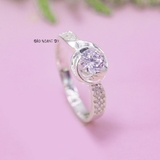 Nhẫn Bạc Nữ Hình Bông Hoa Đính Đá Sang Trọng